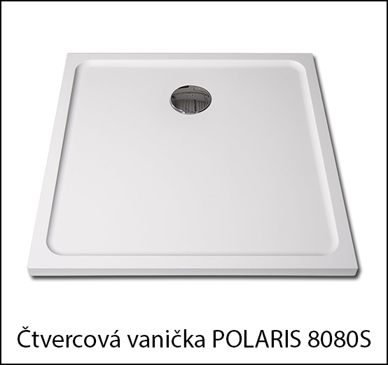 Čtvercová vanička POLARIS 8080S