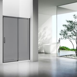 Posuvné sprchové dveře do niky SHADOW vyniknou ve Vaší koupelně originálním minimalistickým vzhledem. Tmavá skla...